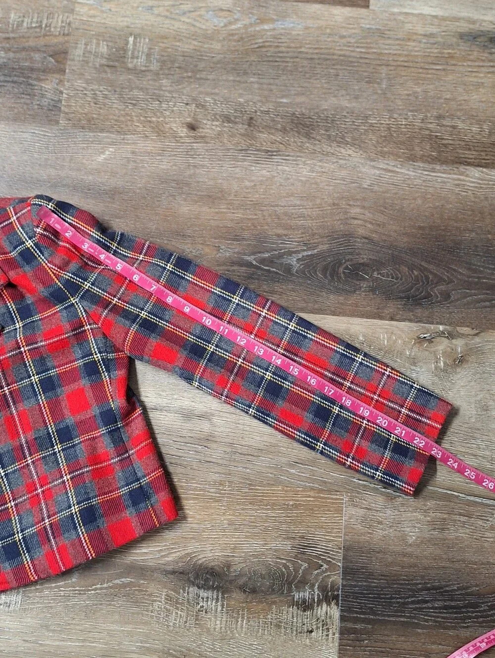 LRGR Vintage 90s Tartan Plaid Cropped Blazer, Size 6